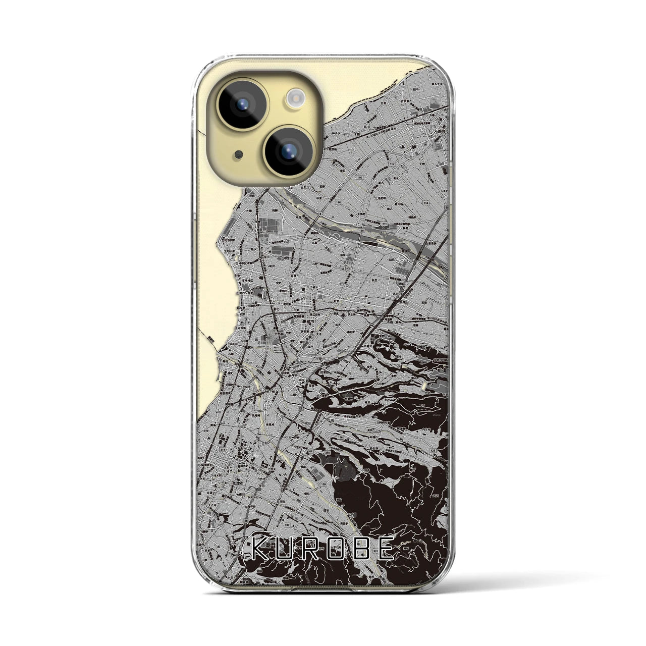 【黒部(富山県)】地図柄iPhoneケース(クリアタイプ)