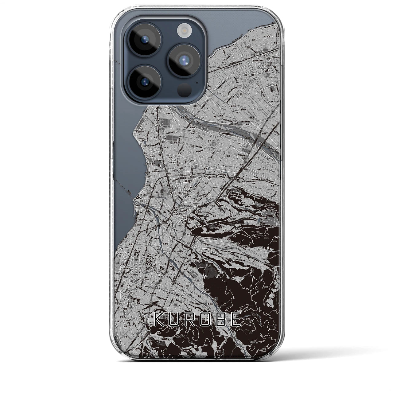 【黒部(富山県)】地図柄iPhoneケース(クリアタイプ)