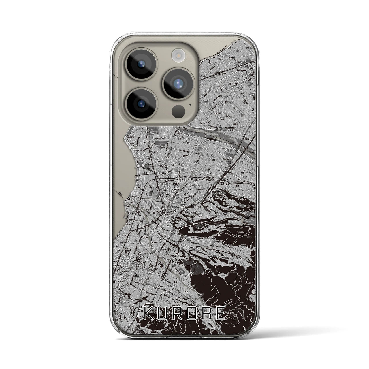 【黒部(富山県)】地図柄iPhoneケース(クリアタイプ)