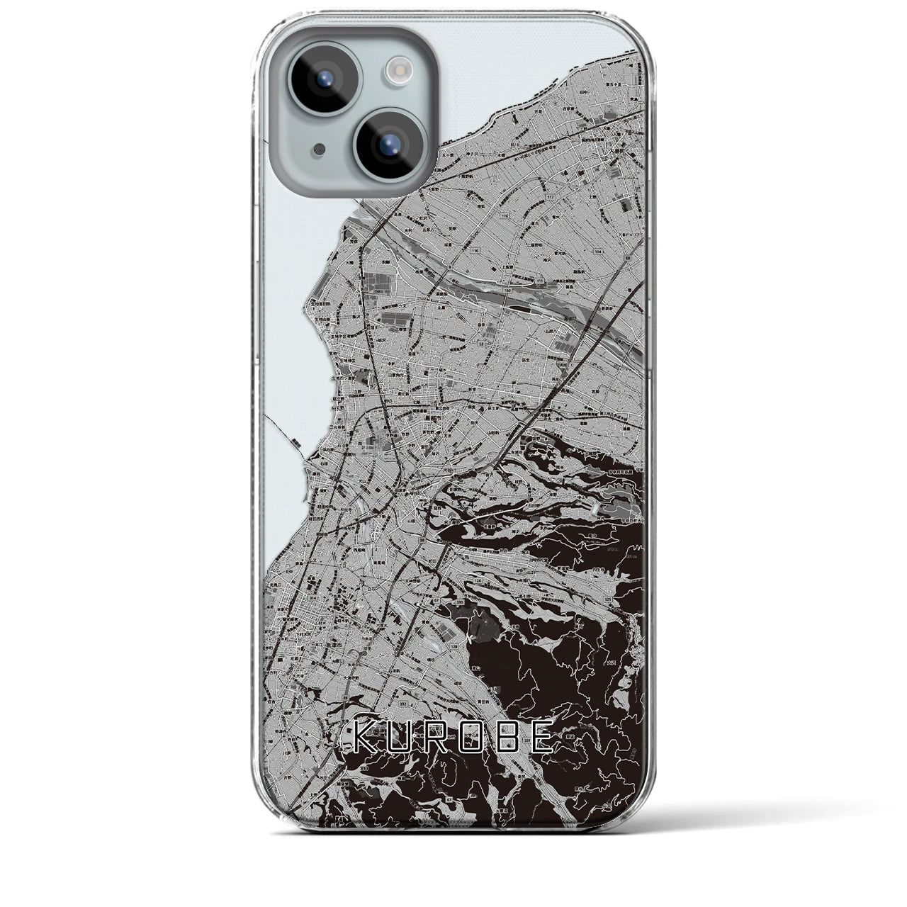 【黒部(富山県)】地図柄iPhoneケース(クリアタイプ)