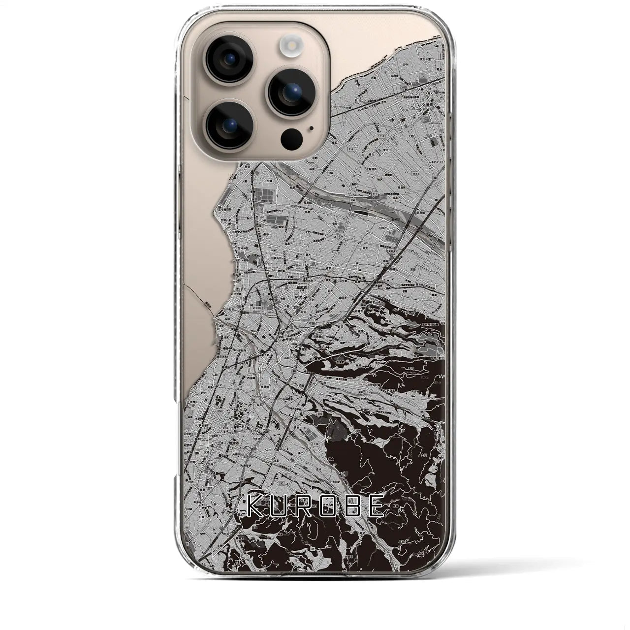 【黒部(富山県)】地図柄iPhoneケース(クリアタイプ)