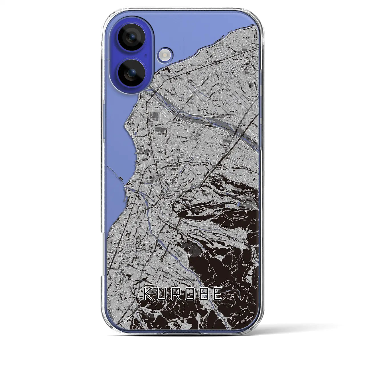 【黒部(富山県)】地図柄iPhoneケース(クリアタイプ)