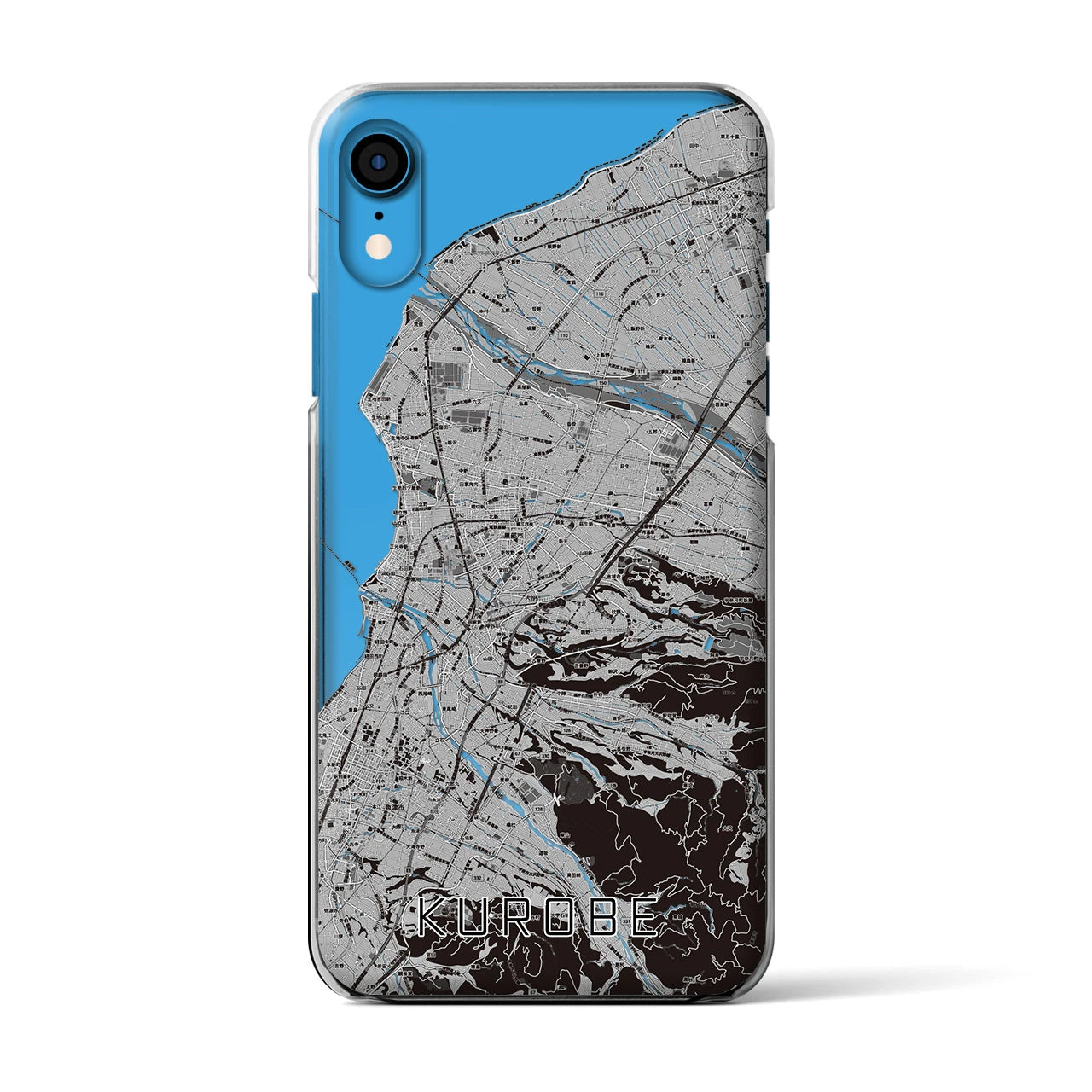 【黒部(富山県)】地図柄iPhoneケース(クリアタイプ)