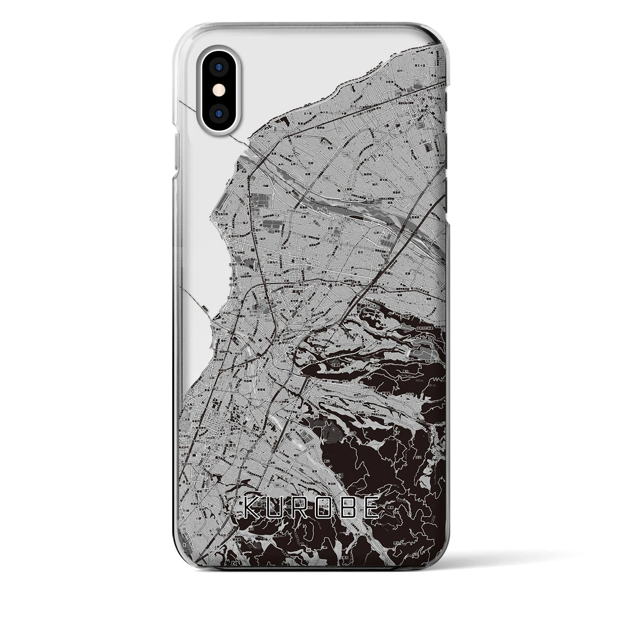 【黒部(富山県)】地図柄iPhoneケース(クリアタイプ)