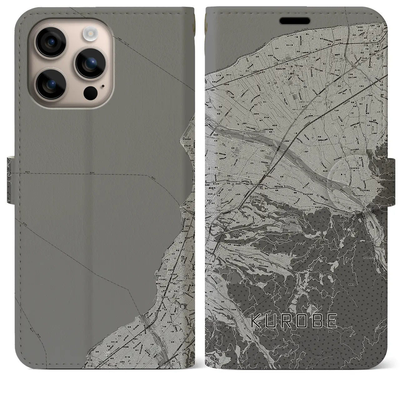 【黒部(富山県)】地図柄iPhoneケース(手帳タイプ)