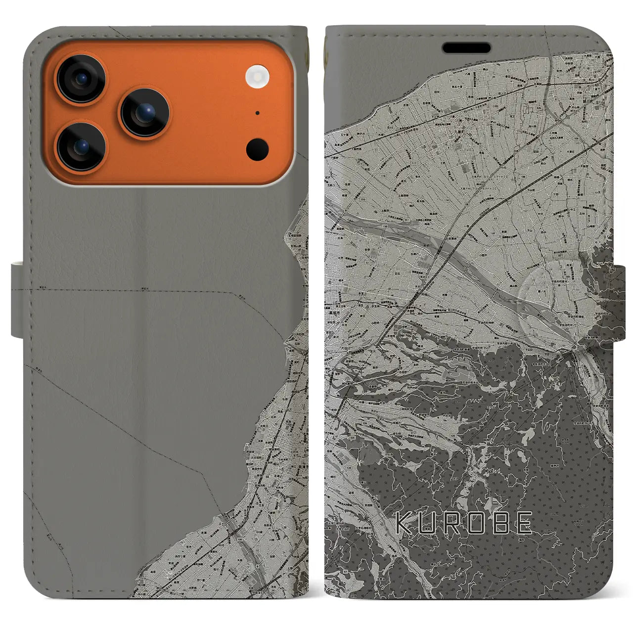 【黒部(富山県)】地図柄iPhoneケース(手帳タイプ)