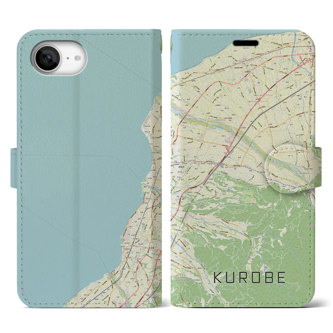 【黒部(富山県)】地図柄iPhoneケース(手帳タイプ)