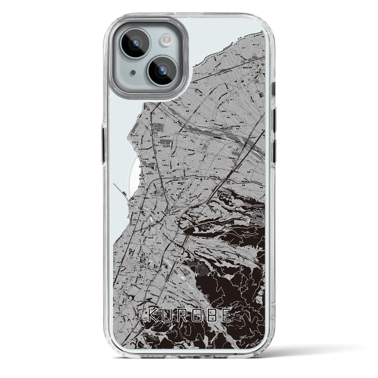 【黒部(富山県)】地図柄iPhoneケース(MagSafeタイプ)