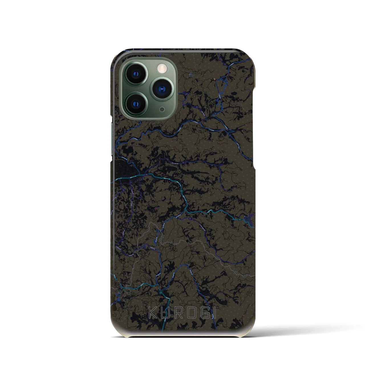 【黒木(福岡県)】地図柄iPhoneケース(バックカバータイプ)