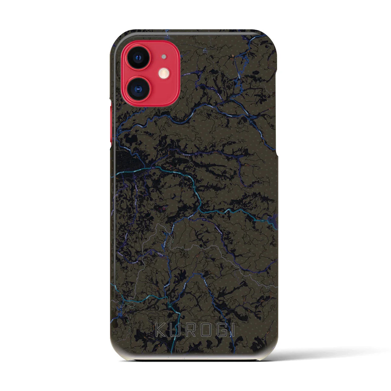 【黒木(福岡県)】地図柄iPhoneケース(バックカバータイプ)