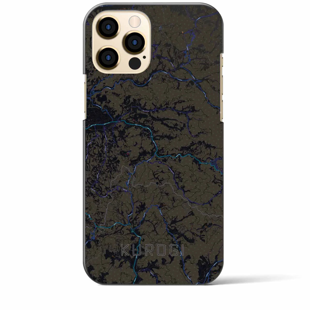 【黒木(福岡県)】地図柄iPhoneケース(バックカバータイプ)