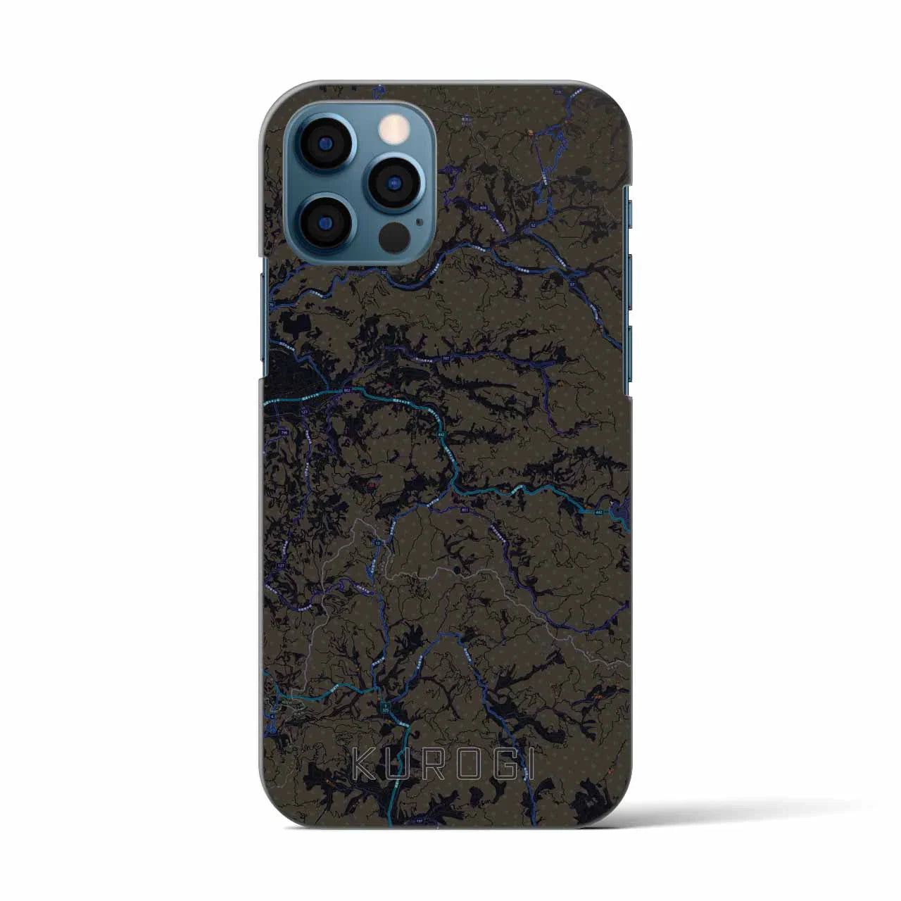 【黒木(福岡県)】地図柄iPhoneケース(バックカバータイプ)