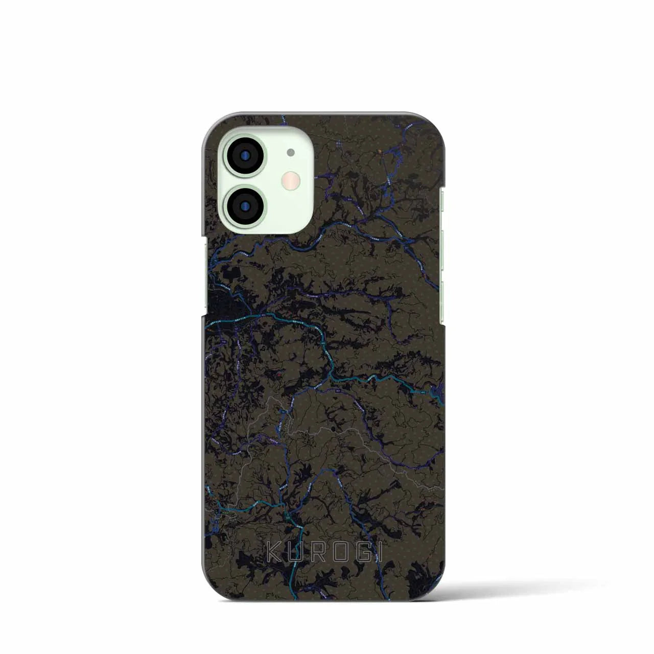 【黒木(福岡県)】地図柄iPhoneケース(バックカバータイプ)