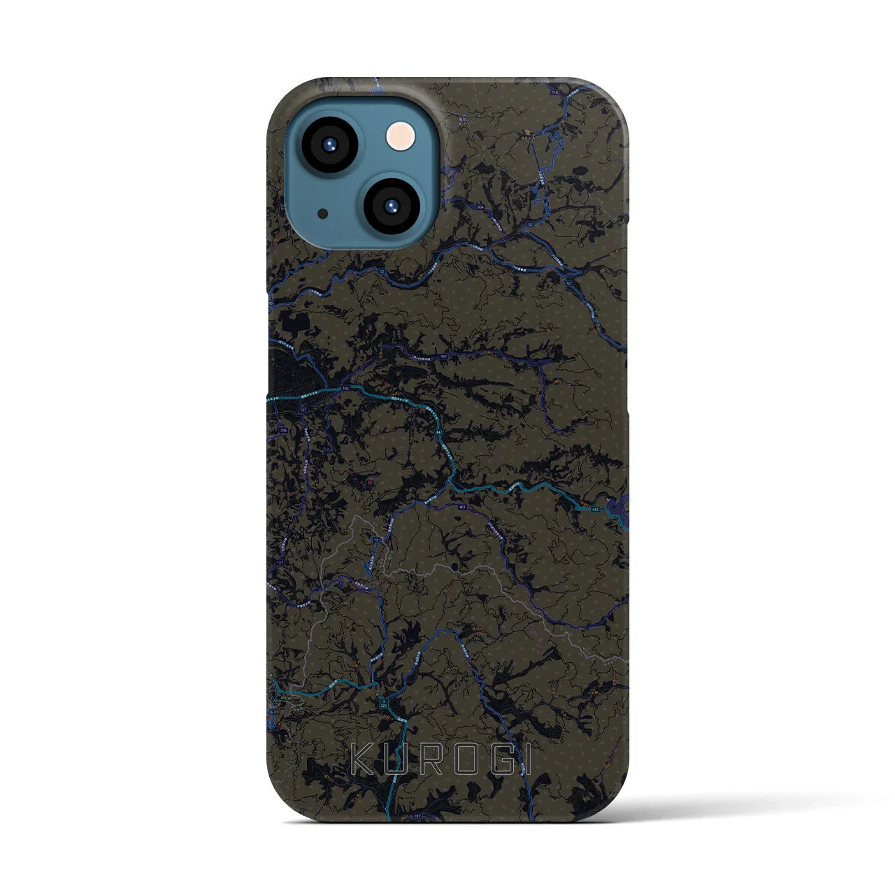【黒木(福岡県)】地図柄iPhoneケース(バックカバータイプ)