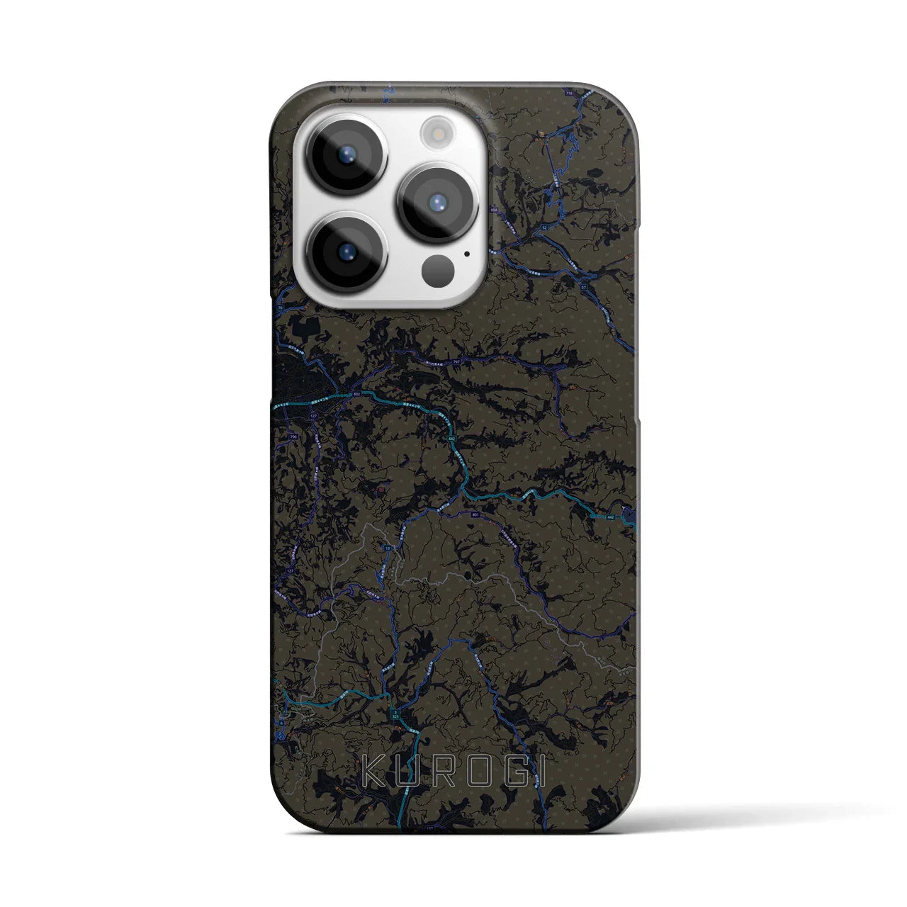【黒木(福岡県)】地図柄iPhoneケース(バックカバータイプ)