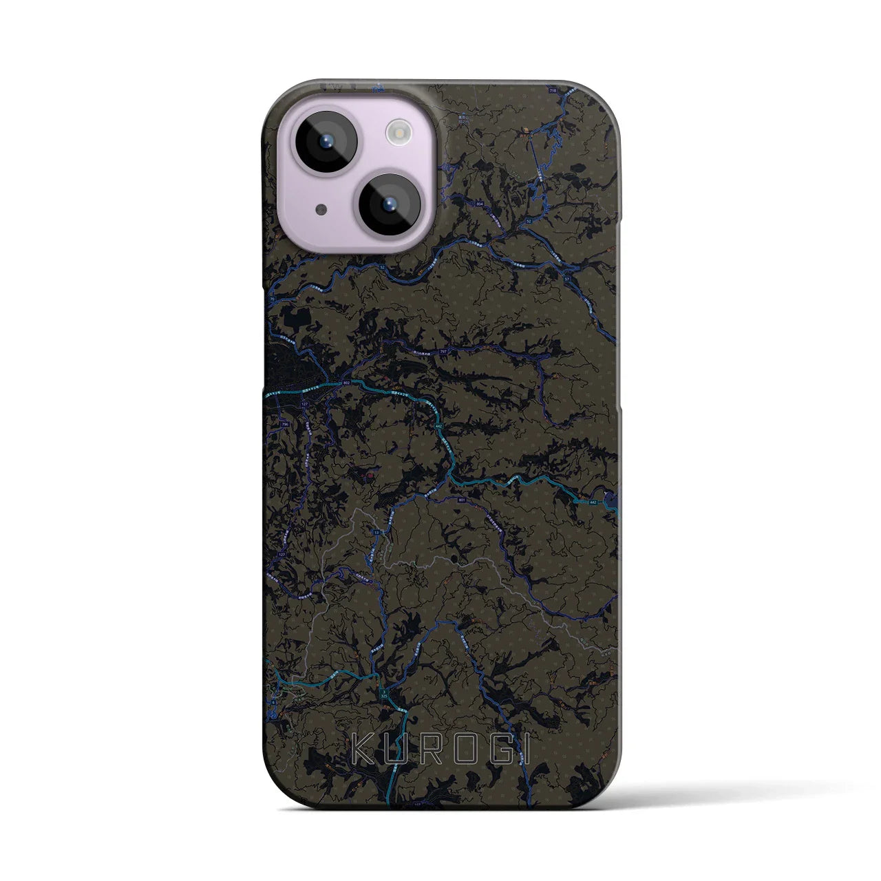 【黒木(福岡県)】地図柄iPhoneケース(バックカバータイプ)