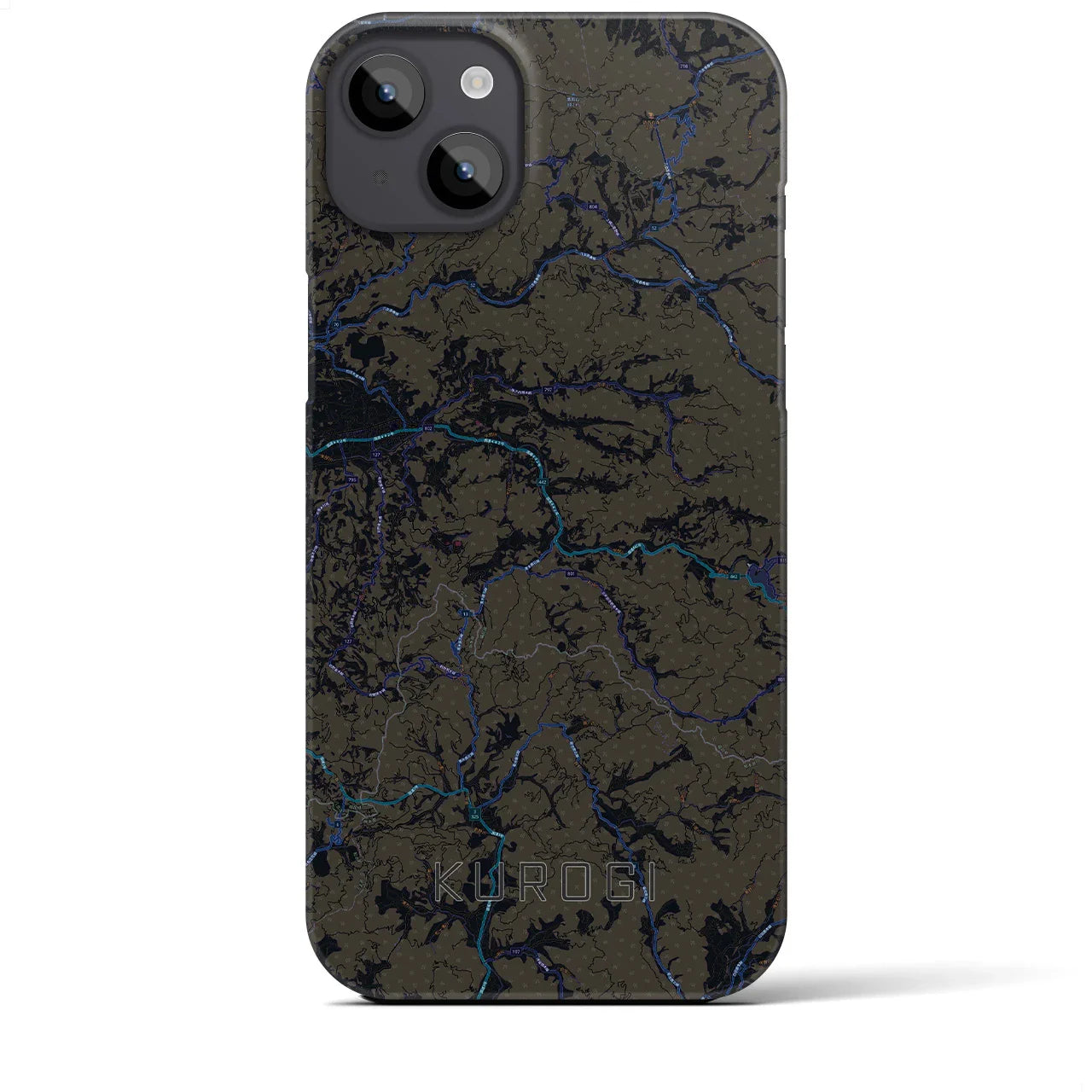 【黒木(福岡県)】地図柄iPhoneケース(バックカバータイプ)