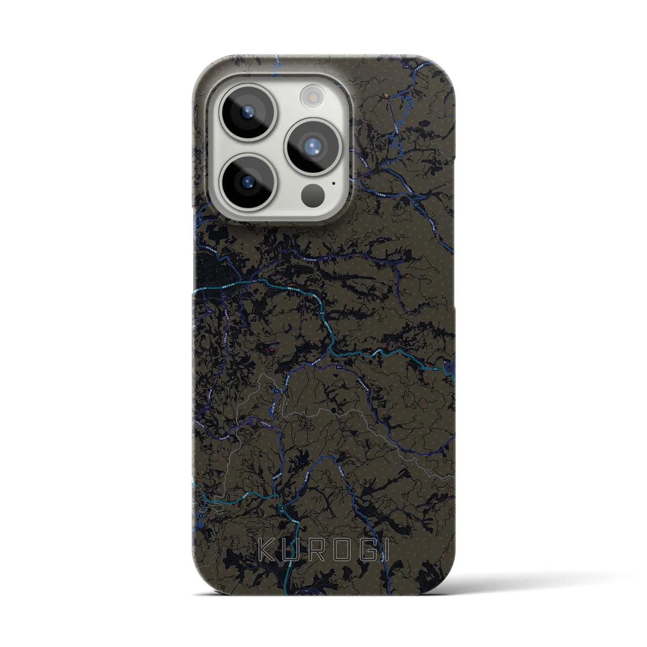 【黒木(福岡県)】地図柄iPhoneケース(バックカバータイプ)