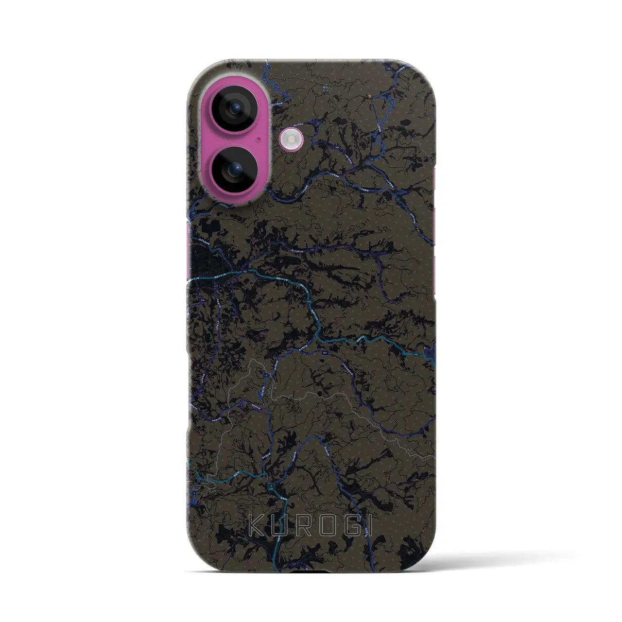 【黒木(福岡県)】地図柄iPhoneケース(バックカバータイプ)