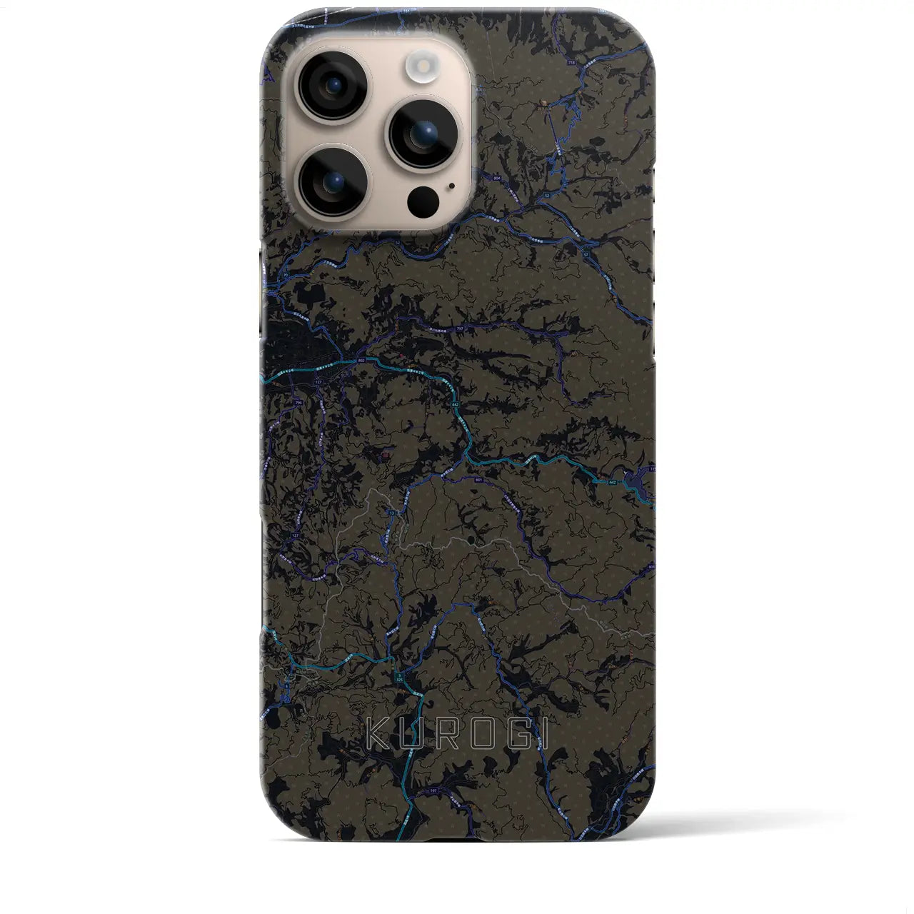 【黒木(福岡県)】地図柄iPhoneケース(バックカバータイプ)
