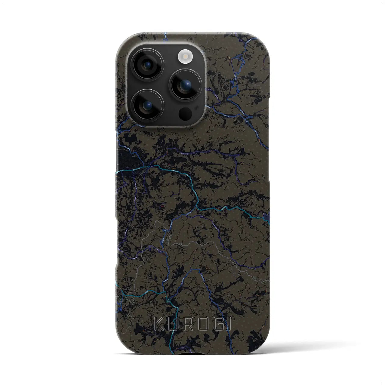 【黒木(福岡県)】地図柄iPhoneケース(バックカバータイプ)