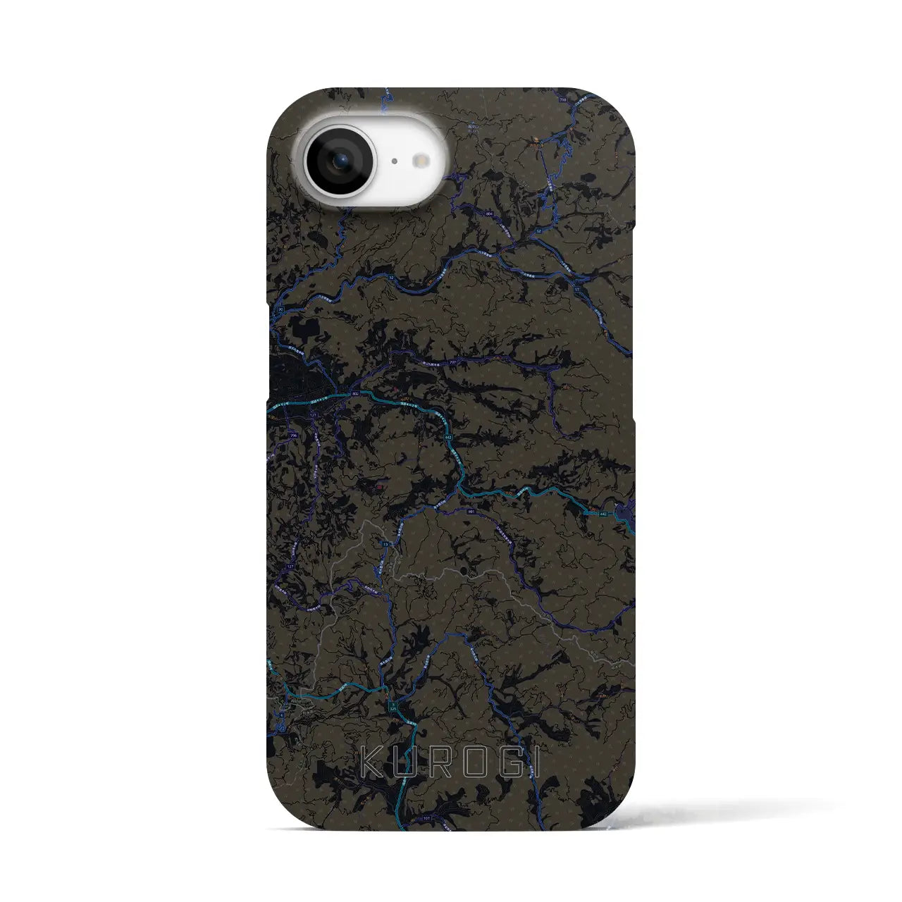 【黒木(福岡県)】地図柄iPhoneケース(バックカバータイプ)