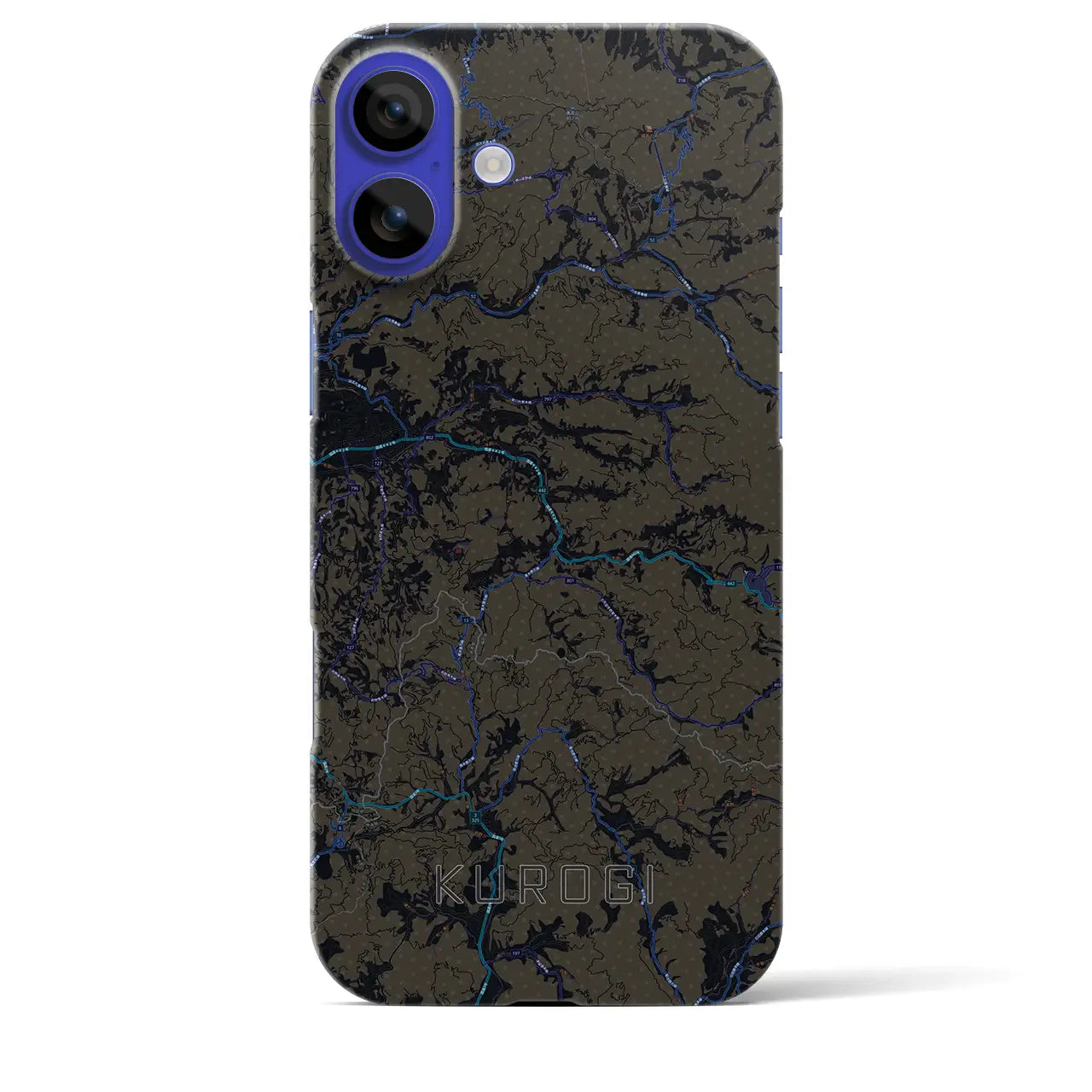 【黒木(福岡県)】地図柄iPhoneケース(バックカバータイプ)