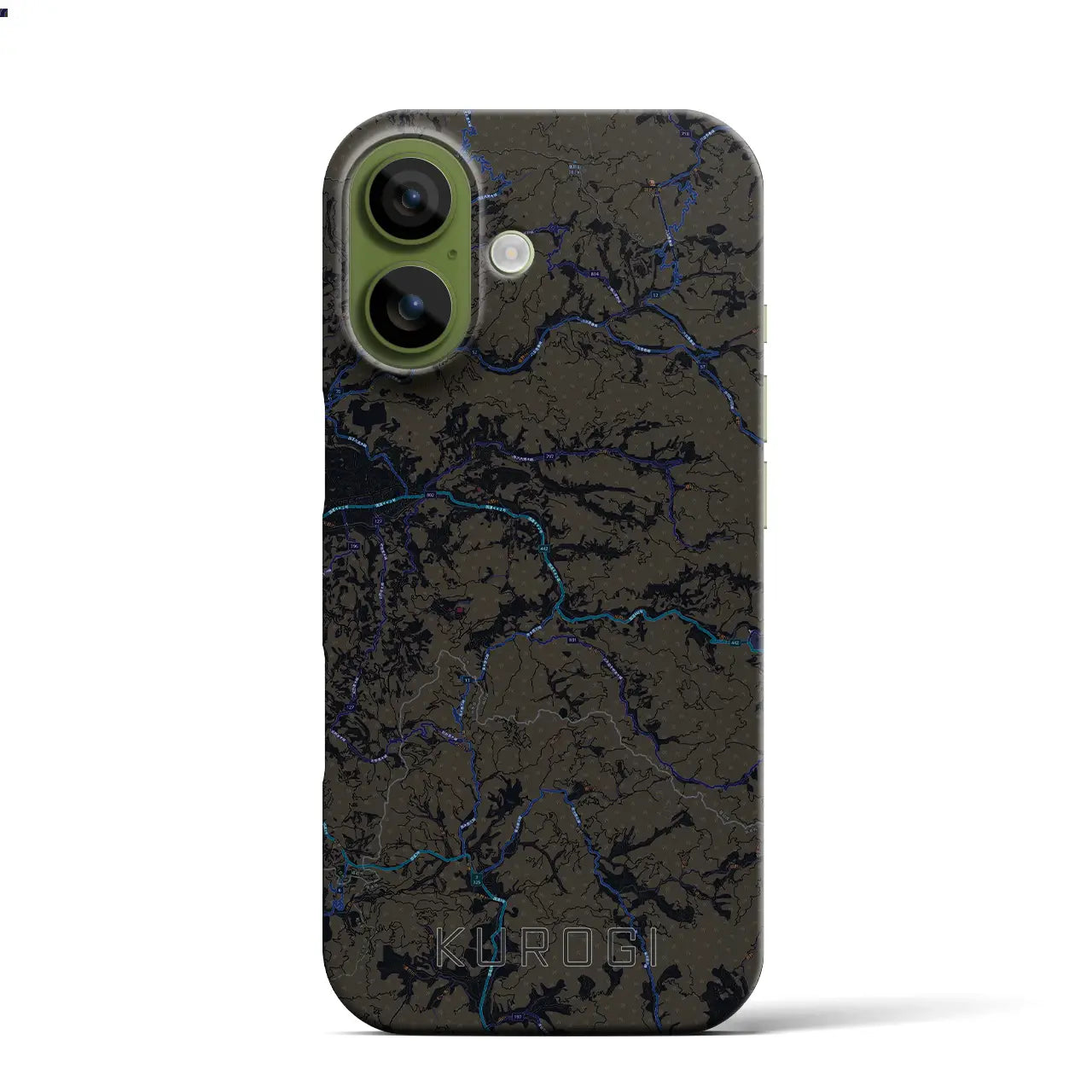 【黒木(福岡県)】地図柄iPhoneケース(バックカバータイプ)