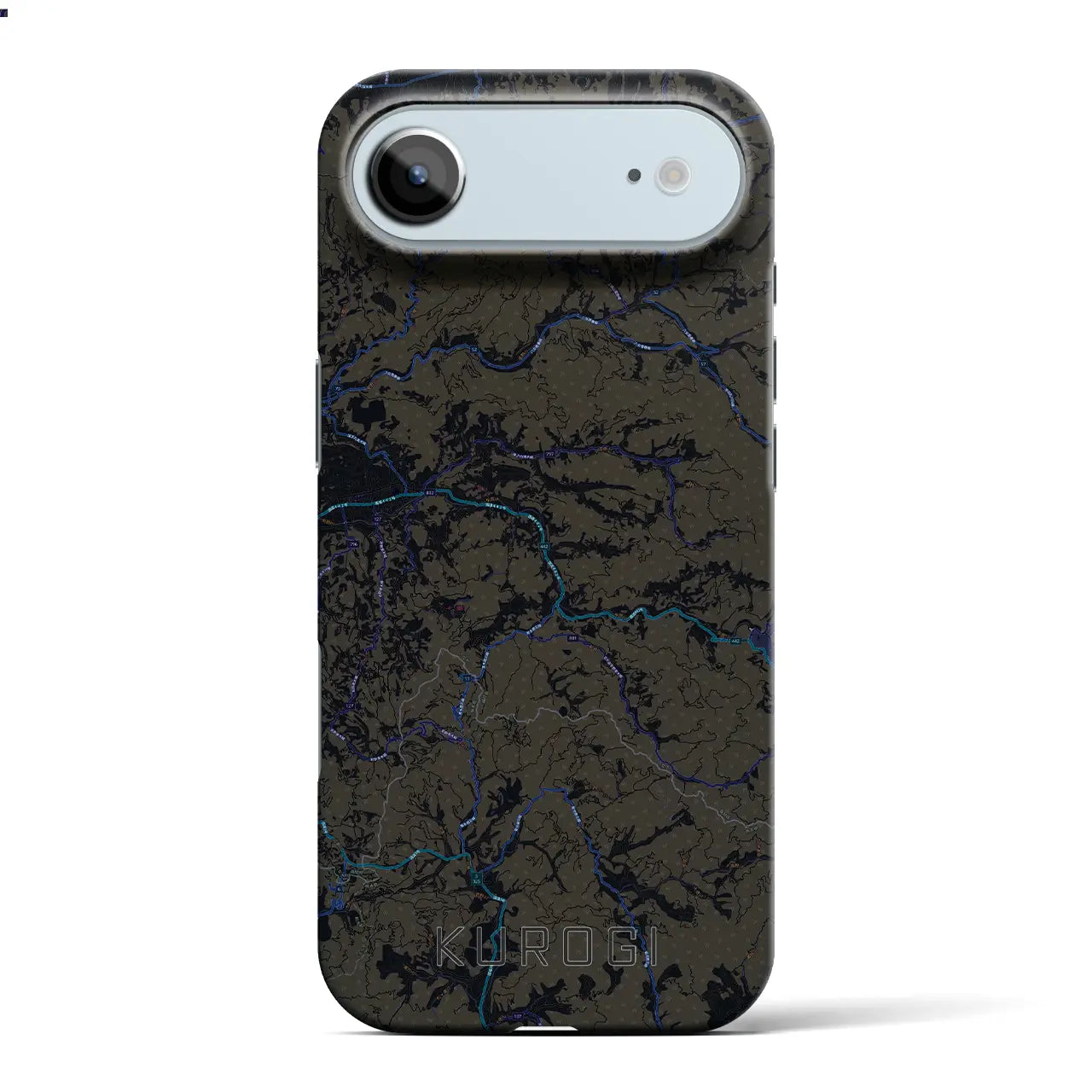 【黒木(福岡県)】地図柄iPhoneケース(バックカバータイプ)