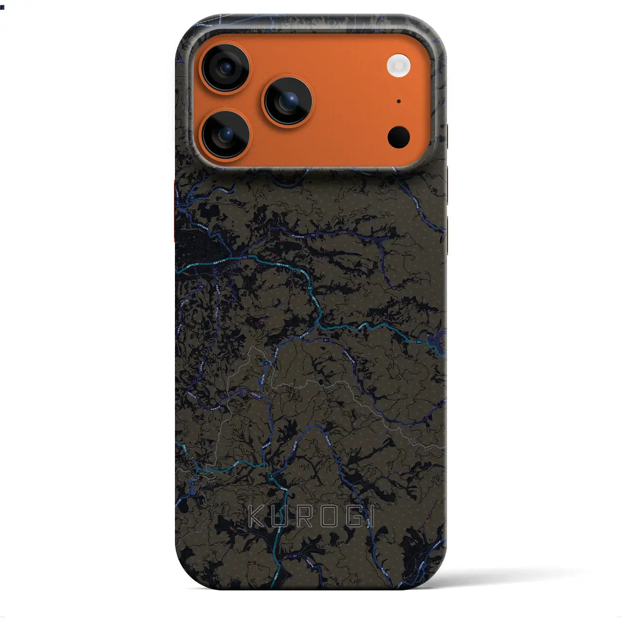 【黒木(福岡県)】地図柄iPhoneケース(バックカバータイプ)