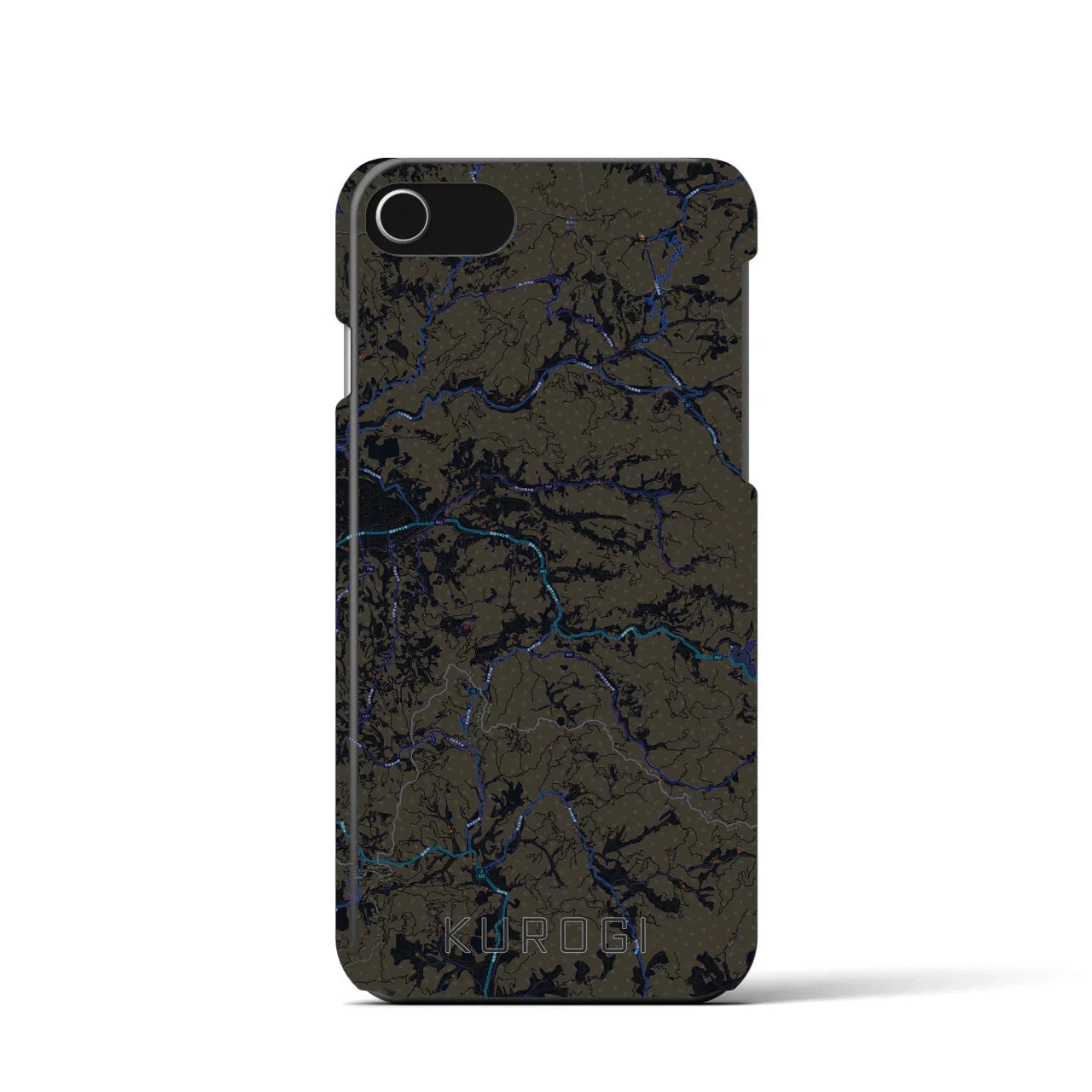 【黒木(福岡県)】地図柄iPhoneケース(バックカバータイプ)