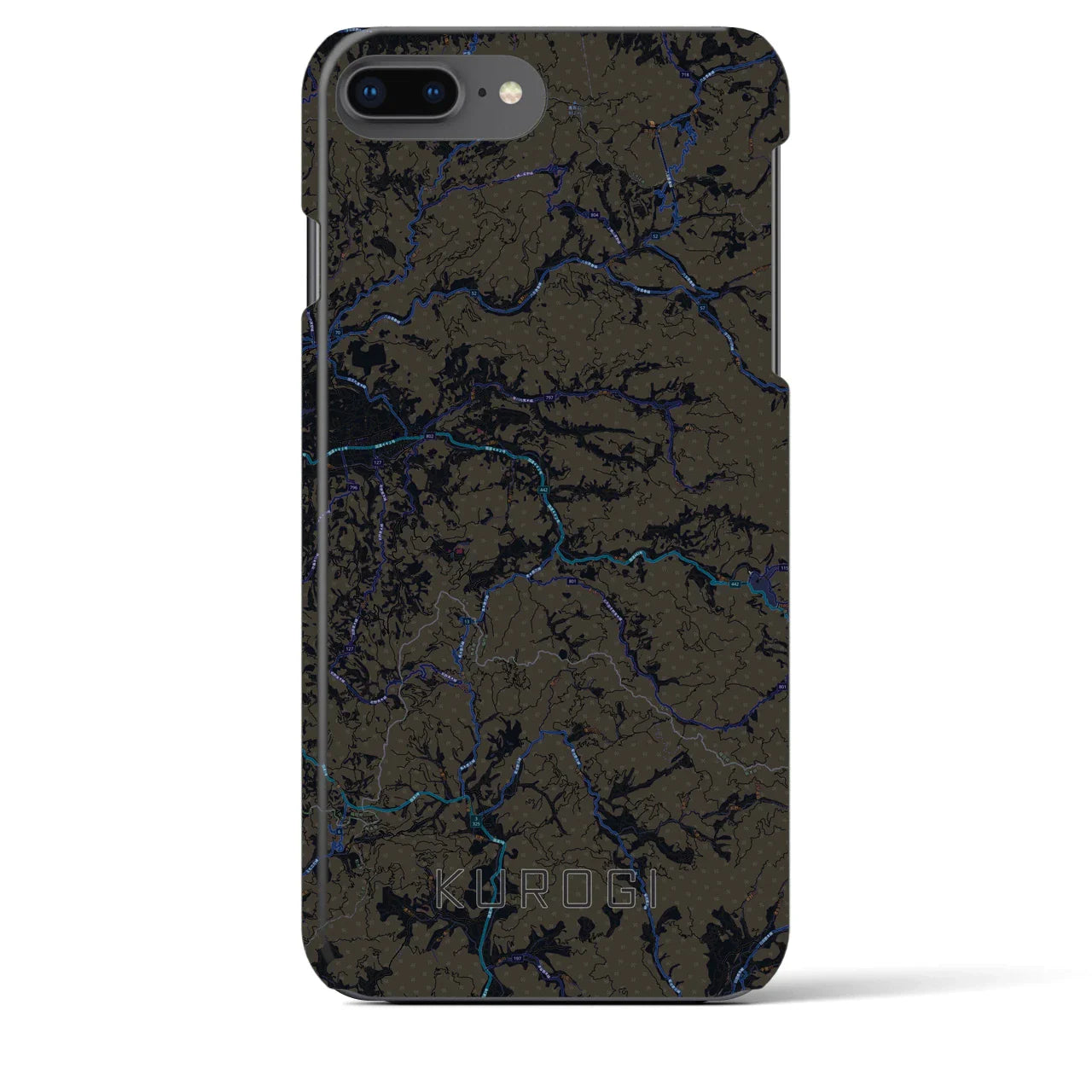 【黒木(福岡県)】地図柄iPhoneケース(バックカバータイプ)