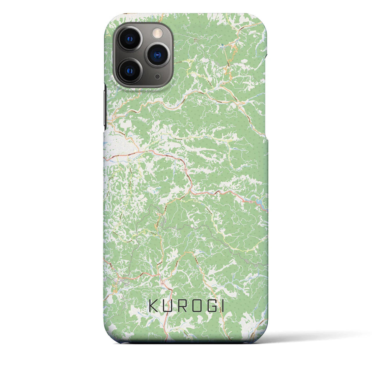 【黒木(福岡県)】地図柄iPhoneケース(バックカバータイプ)
