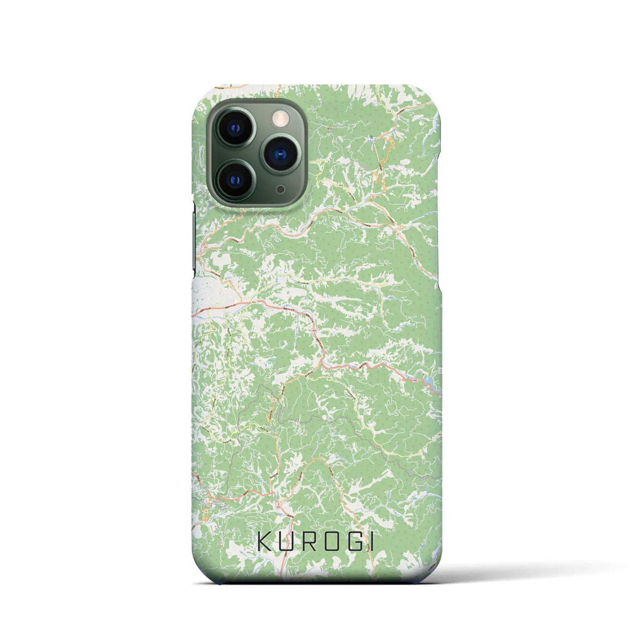 【黒木(福岡県)】地図柄iPhoneケース(バックカバータイプ)