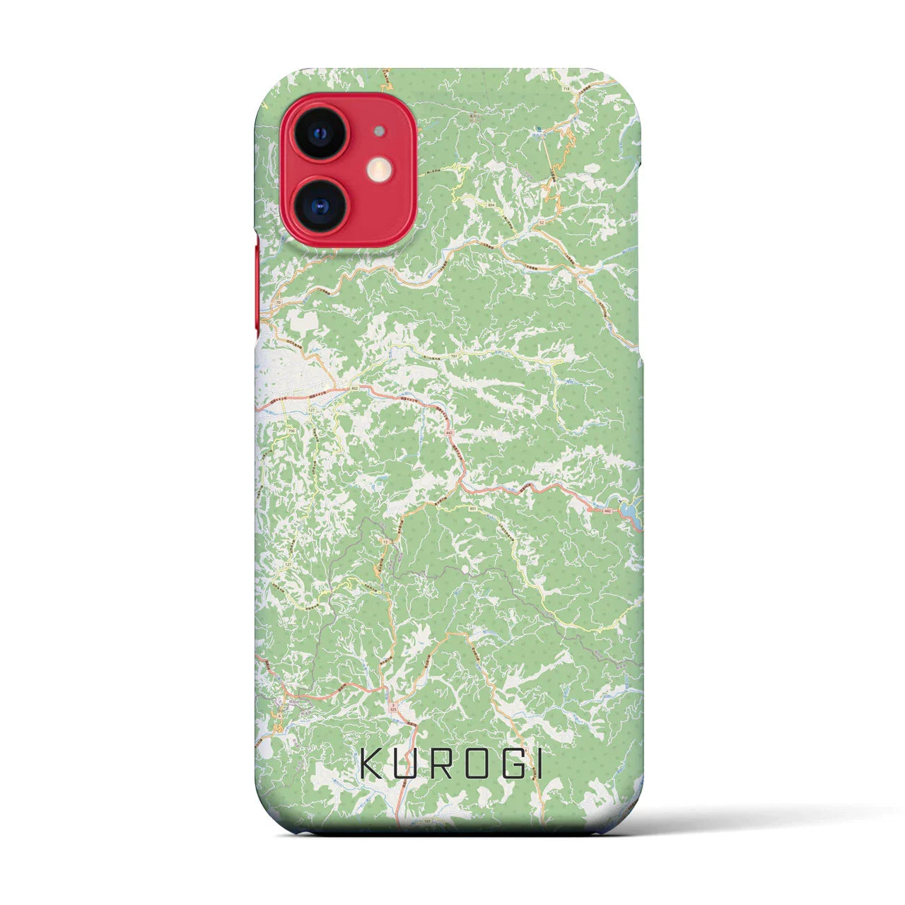 【黒木(福岡県)】地図柄iPhoneケース(バックカバータイプ)
