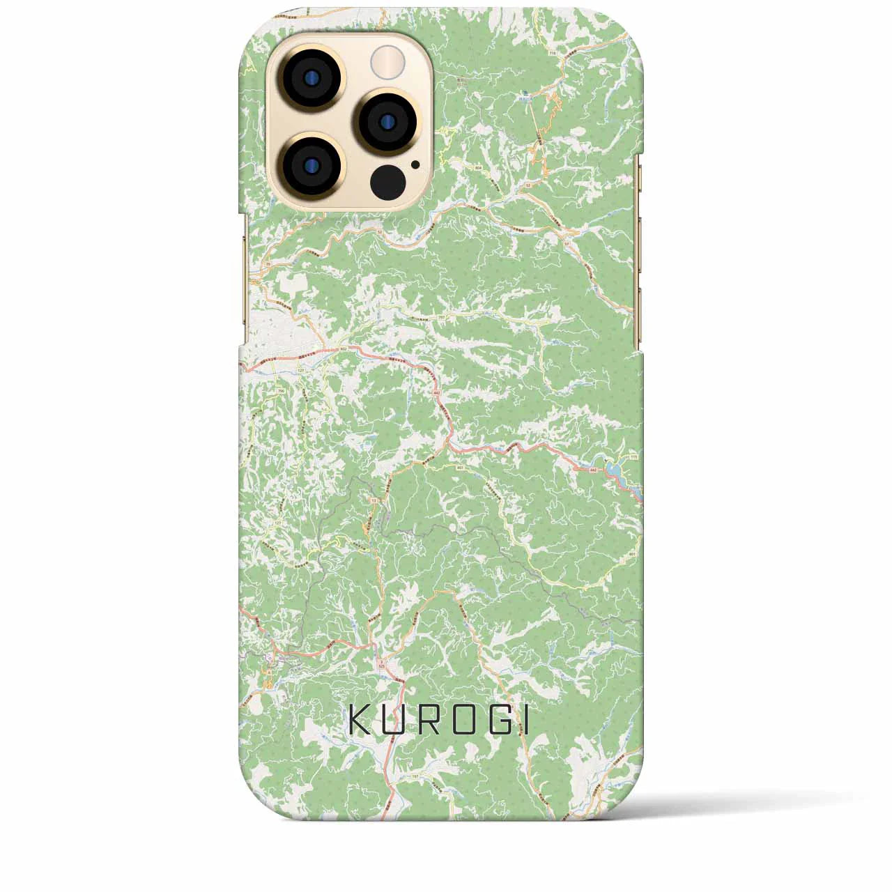 【黒木(福岡県)】地図柄iPhoneケース(バックカバータイプ)