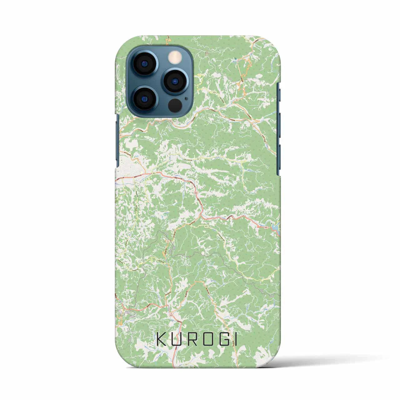 【黒木(福岡県)】地図柄iPhoneケース(バックカバータイプ)