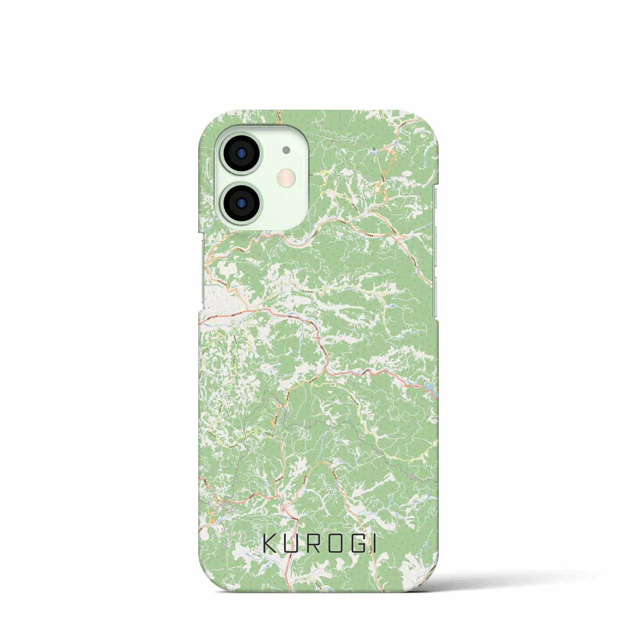 【黒木(福岡県)】地図柄iPhoneケース(バックカバータイプ)