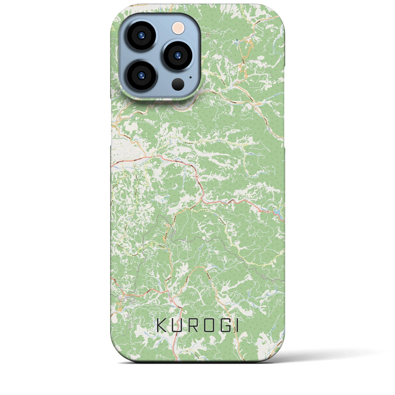 【黒木(福岡県)】地図柄iPhoneケース(バックカバータイプ)