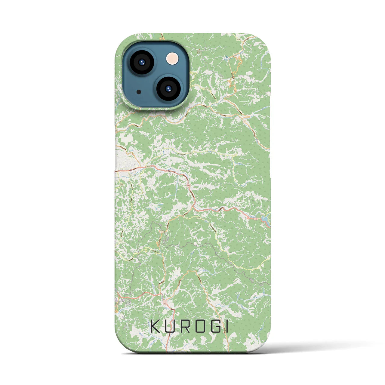 【黒木(福岡県)】地図柄iPhoneケース(バックカバータイプ)