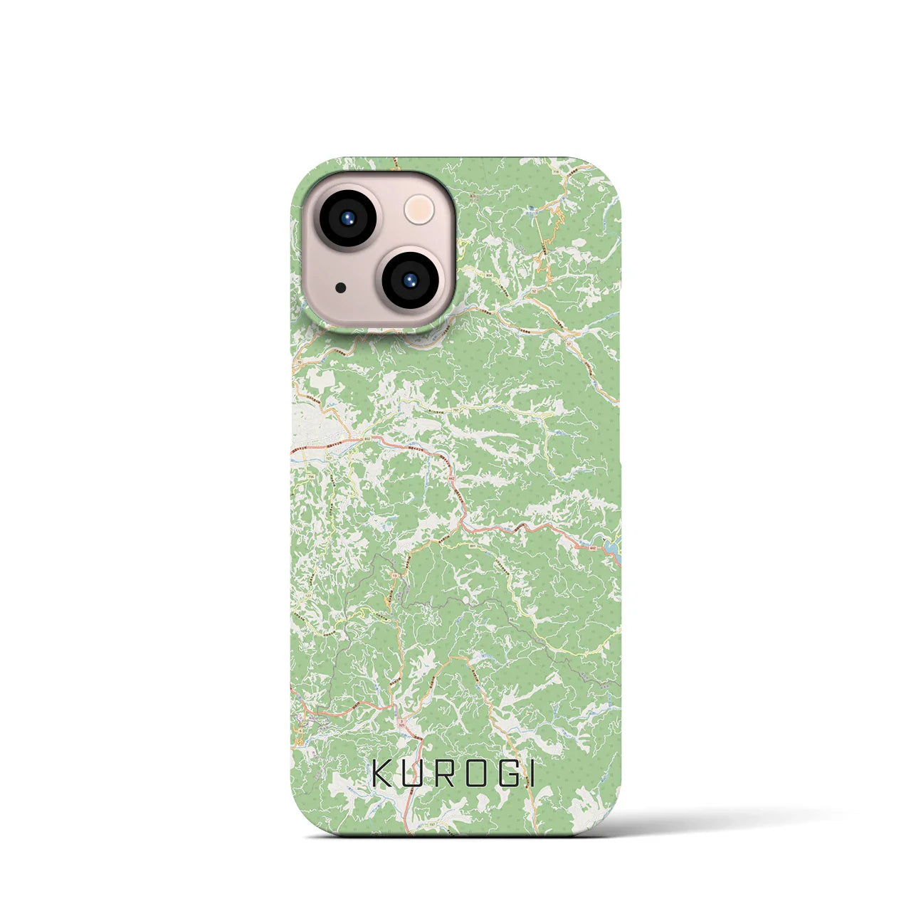 【黒木(福岡県)】地図柄iPhoneケース(バックカバータイプ)