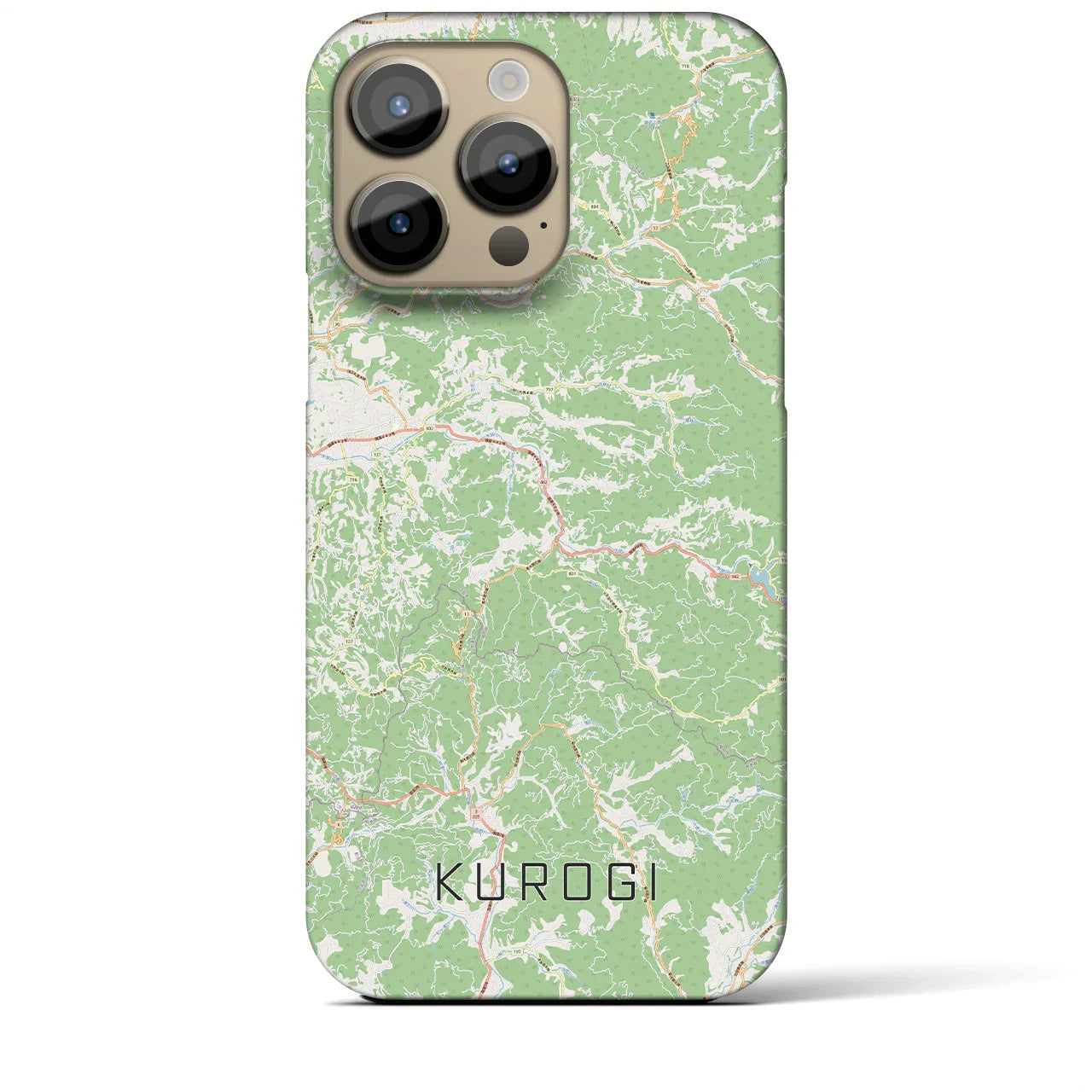 【黒木(福岡県)】地図柄iPhoneケース(バックカバータイプ)