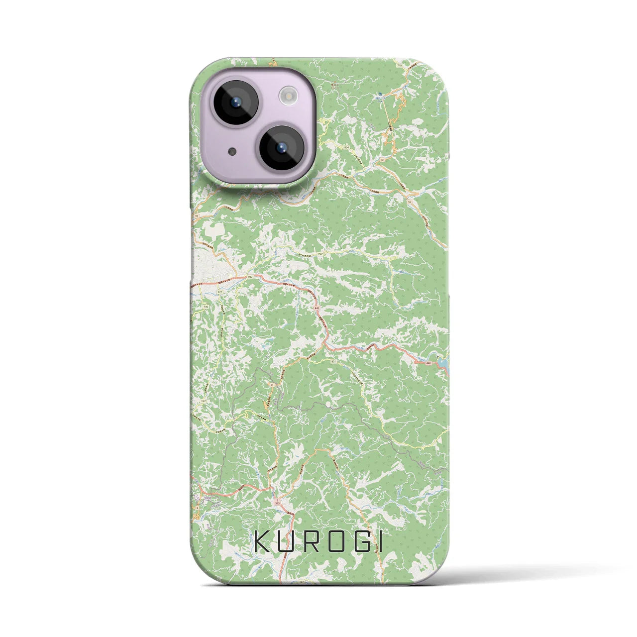 【黒木(福岡県)】地図柄iPhoneケース(バックカバータイプ)