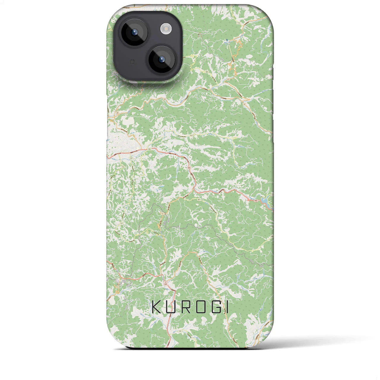 【黒木(福岡県)】地図柄iPhoneケース(バックカバータイプ)