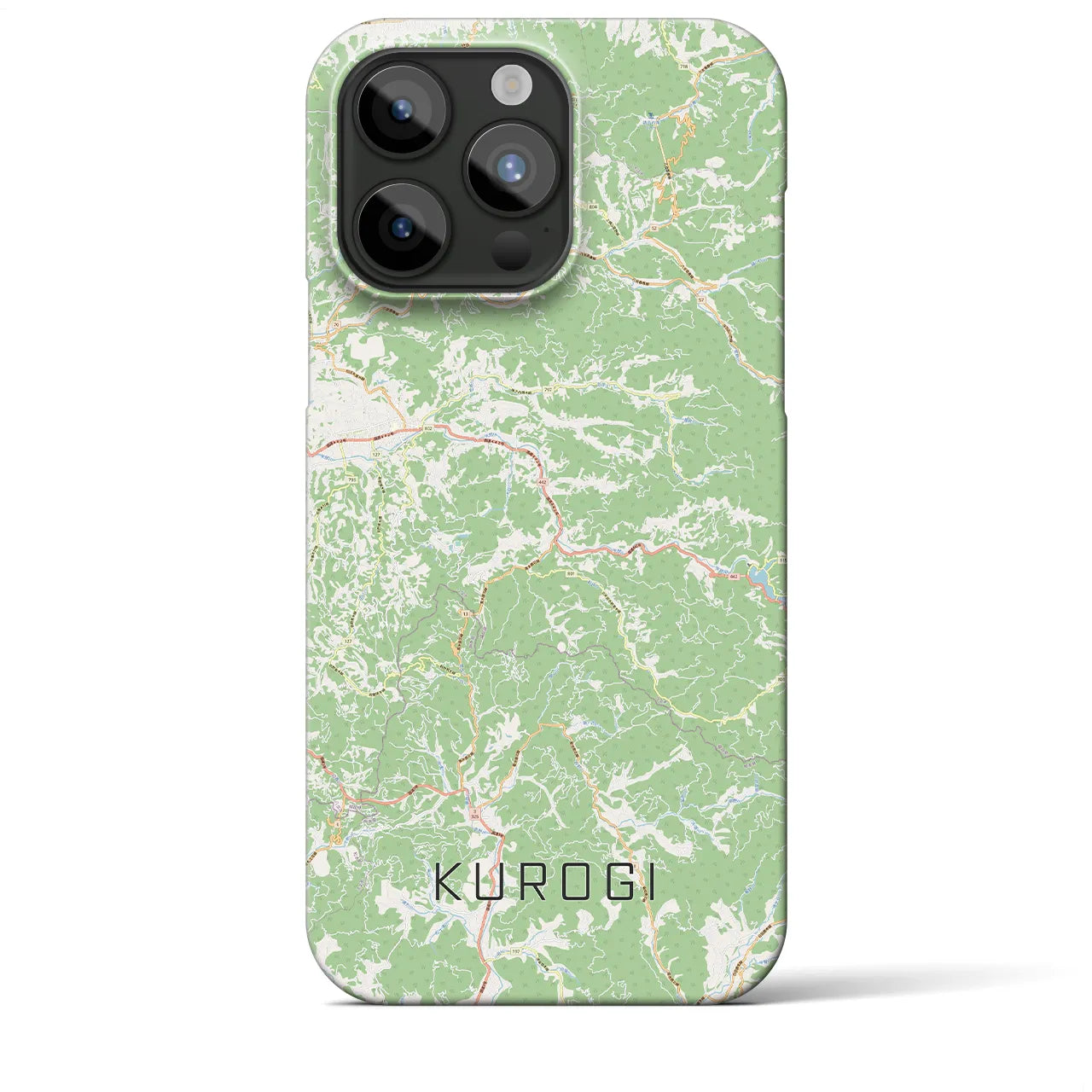 【黒木(福岡県)】地図柄iPhoneケース(バックカバータイプ)