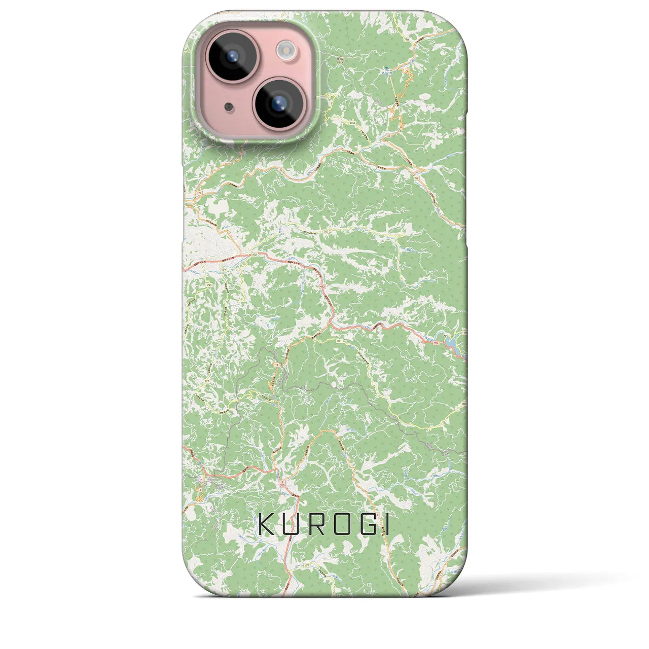 【黒木(福岡県)】地図柄iPhoneケース(バックカバータイプ)