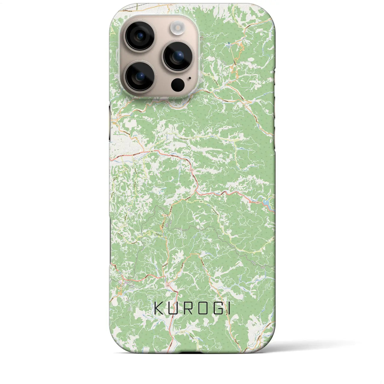 【黒木(福岡県)】地図柄iPhoneケース(バックカバータイプ)