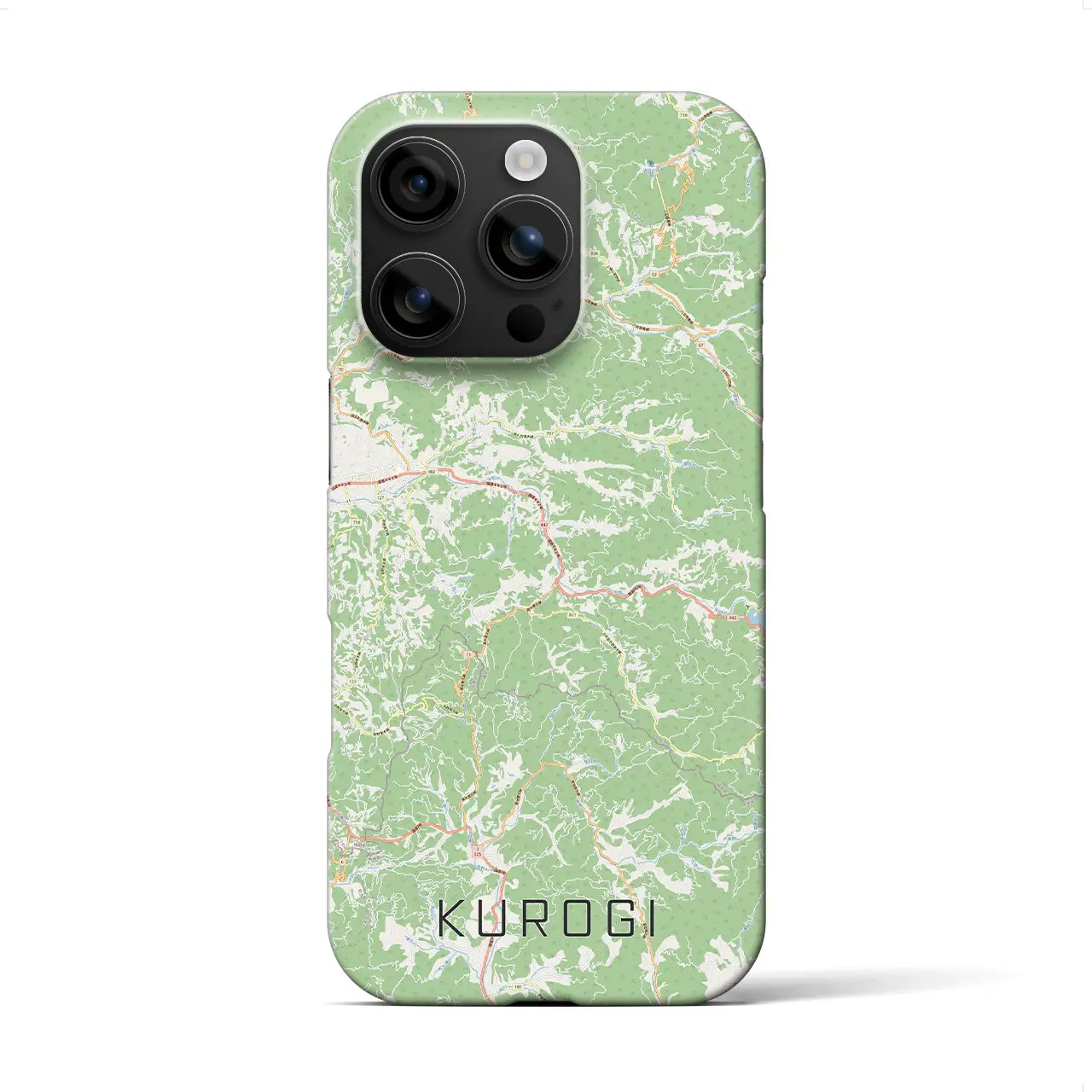 【黒木(福岡県)】地図柄iPhoneケース(バックカバータイプ)