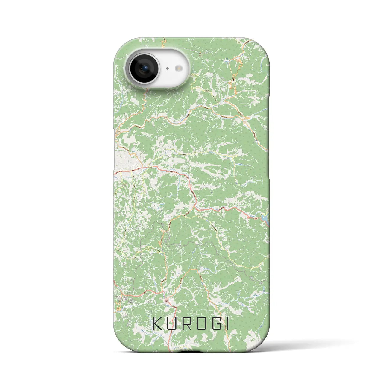 【黒木(福岡県)】地図柄iPhoneケース(バックカバータイプ)