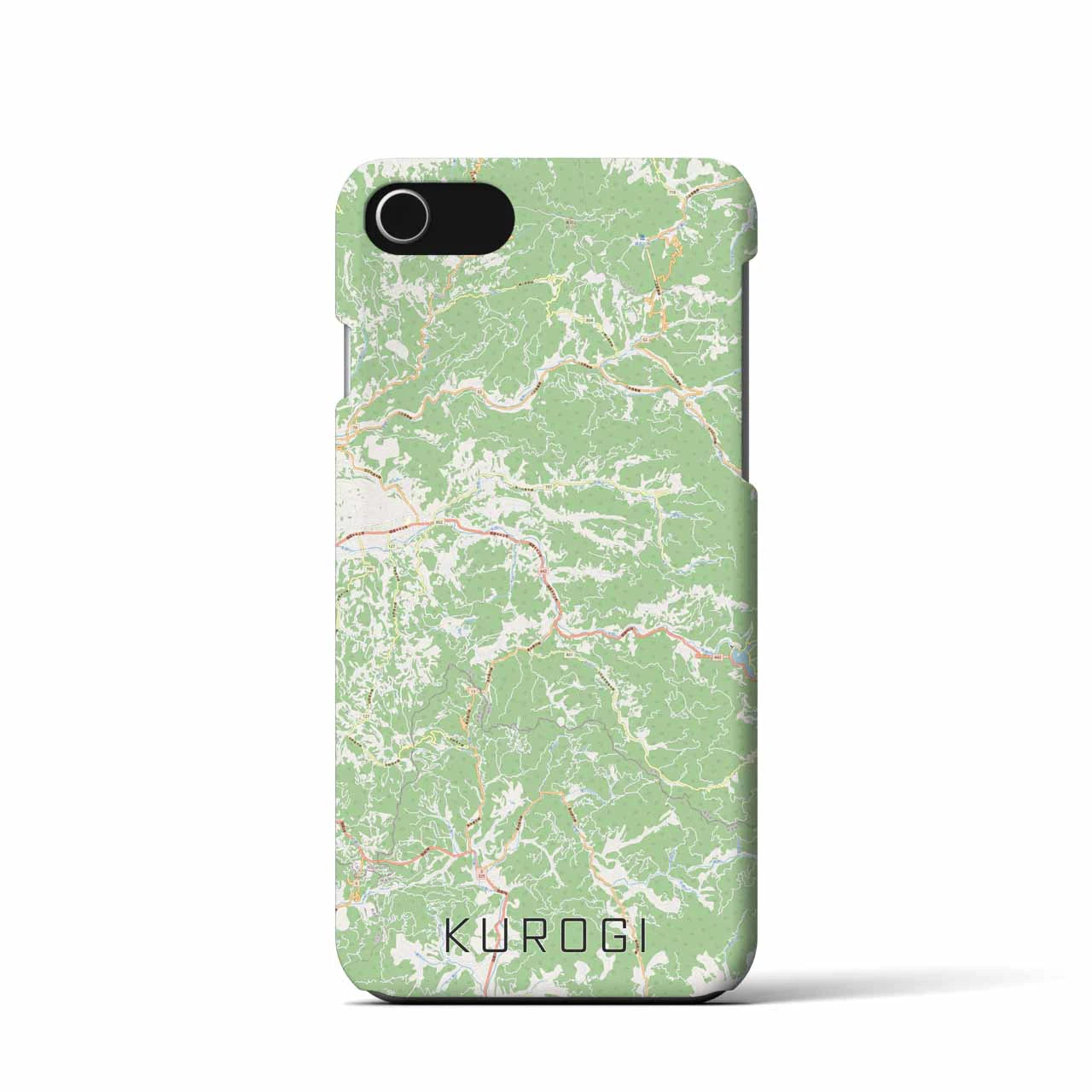 【黒木(福岡県)】地図柄iPhoneケース(バックカバータイプ)